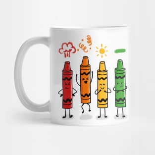 Colorful Color Crayon Attitudes Emotions of the Rainbow Mug